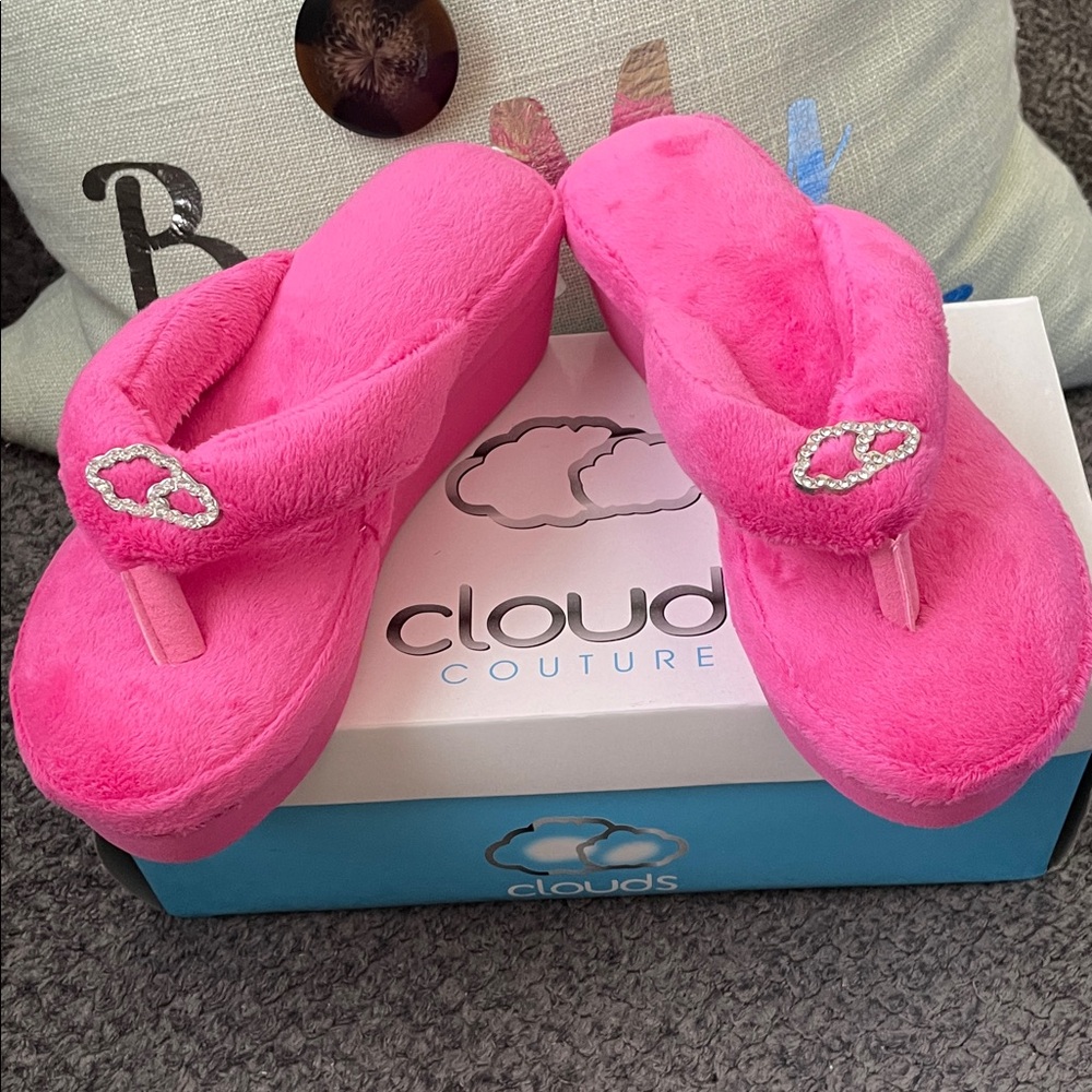 New in Box  Clouds Pink Slippers in a size 5 With Wedge Style